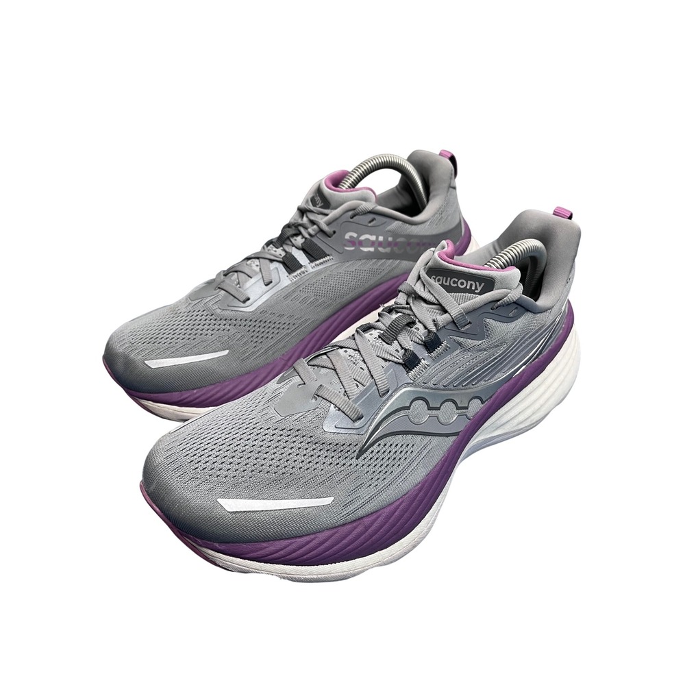 Saucony Ride 17 Womens Running Shoes Fog Grape Grey Purple S10933-240 10.5